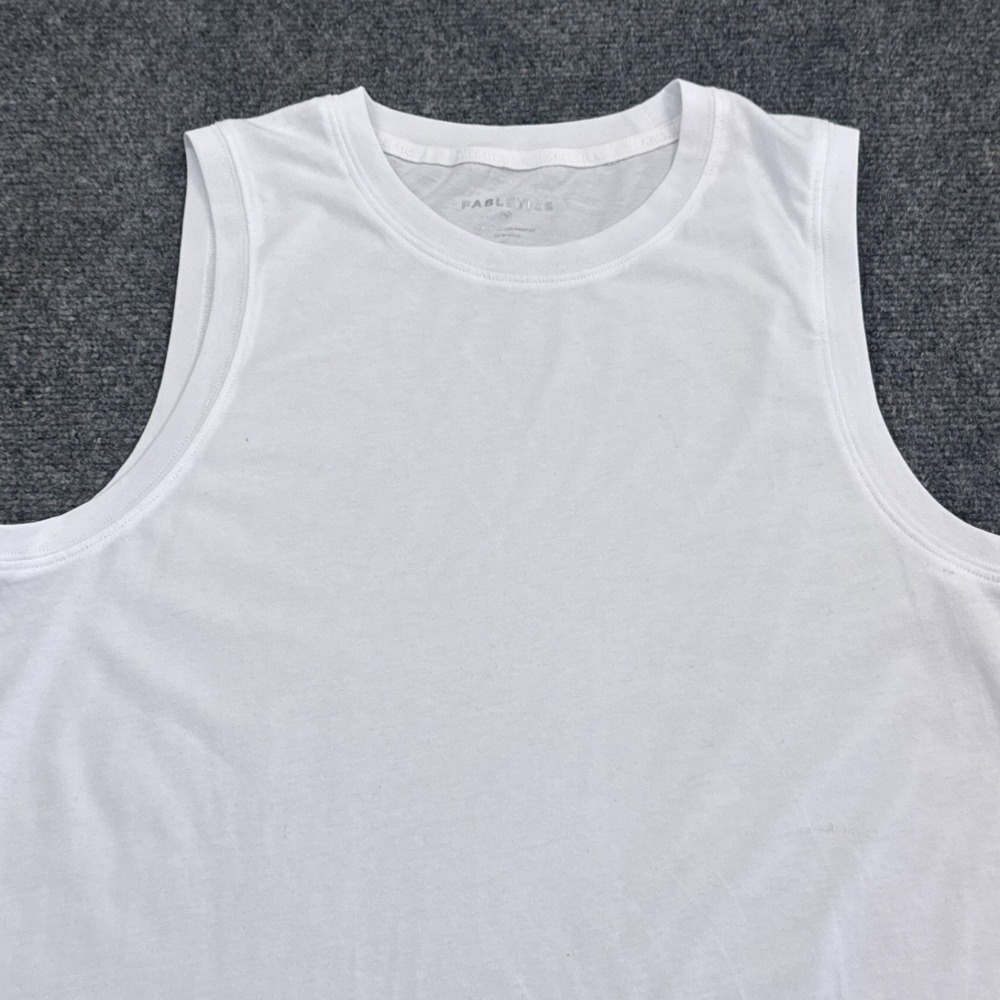 Fabletics Tank Top Womens Size Medium White Athleisure‎ Yoga Gym Activewear - Picture 4 of 13